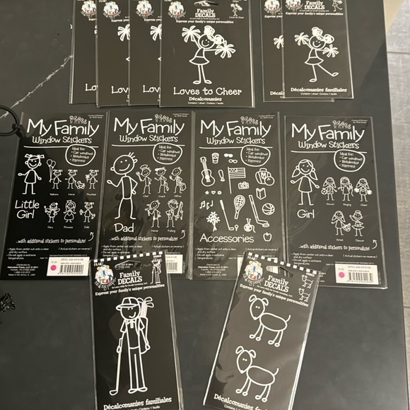 My family window stickers decals 
Girl dad cheer acc. dog car window cheer - Picture 1 of 1